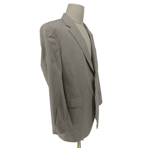 Jos A. Bank Casual Sportcoat Jacket Men's 44R Tan Cotton Twill - Picture 2 of 9